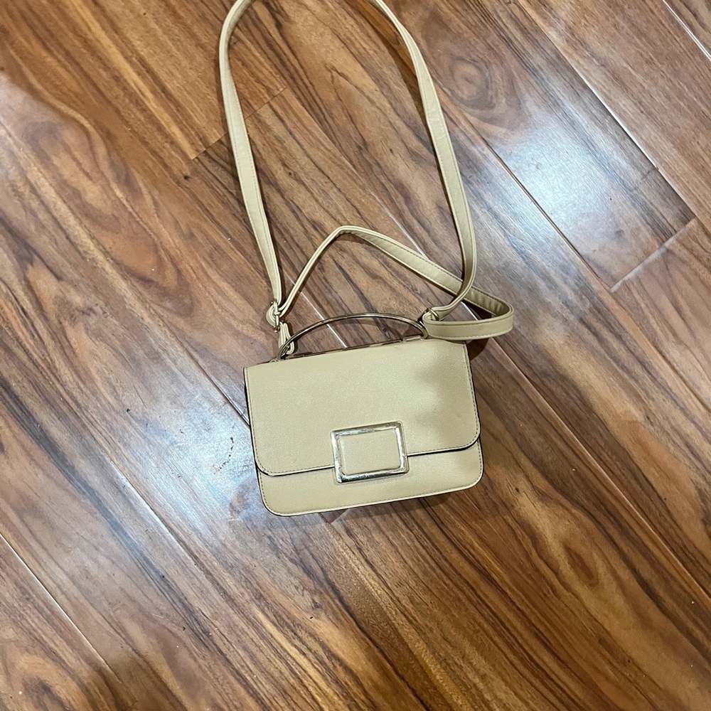 Classic Tan Crossbody with gold hardware shoulder Bag